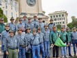 Penne nere Ana Saluzzo, in sfilata all'adunata di Geova 2026- foto Paola Ravazzi, madrina Ana Monviso