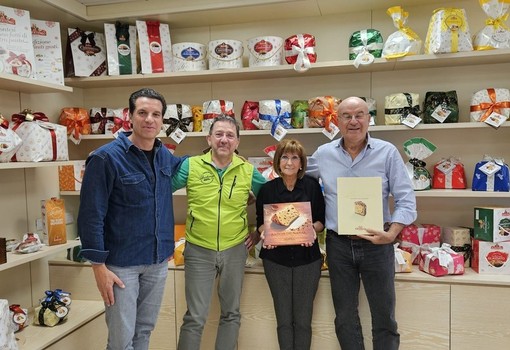 Nella foto Andrea Bauducco, Massimo e Livia Albertengo e il patron del colosso brasiliano Massimo Bauducco
