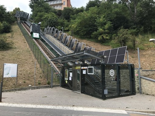 L'ascensore inclinato di Cuneo compie 16 anni