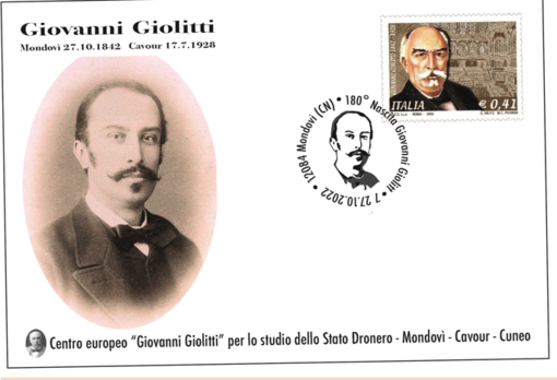 Speciale a annullo filatelico a Mondovì per i 180 dalla nascita di Giovanni Giolitti