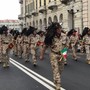 Un momento del 69° raduno nazionale dei bersaglieri, a Cuneo