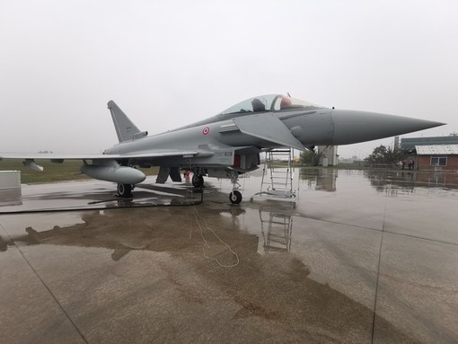 Immagine di archivio con un Eurofighter Typhoon