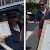 Il ritrattista dei vip colpisce ancora: dopo Papa Francesco e Gianni Morandi il disegno arriva ad Adam Sandler Il ritrattista dei vip colpisce ancora: dopo Papa Francesco e Gianni Morandi il disegno arriva ad Adam Sandler