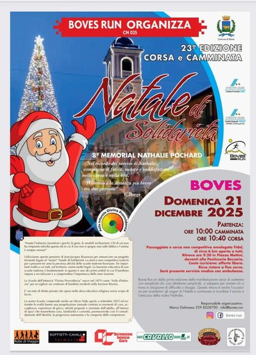 Domenica 21 dicembre torna il “Natale di solidarietà” della Boves Run Domenica 21 dicembre torna il “Natale di solidarietà” della Boves Run