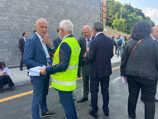 Giorgio Bergesio all'inaugurazione del tunnel