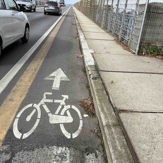La pista ciclabile di viadotto Soleri La pista ciclabile di viadotto Soleri