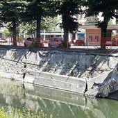 La zona interessata dal crollo La zona interessata dal crollo