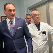 Cirio con il primario della Medicina dottor Fenoglio