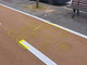 Un tratto della ciclabile imbrattato