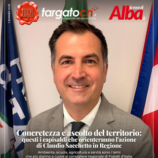 Concretezza e ascolto del territorio: questi i capisaldi che orienteranno l'azione di Claudio Sacchetto in Regione