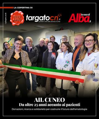 Nella foto il taglio del nastro del nuovo Isolatore donato alla Farmacia dell’Ospedale "Santa Croce" di Cuneo