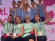 Nella foto le atlete sul podio insieme alle allenatrici: Emilia Rancurello, Marianna Ricca, Alessia Garelli ed Elisa Beccaria.