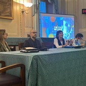 L'assessore Francesca Botto, il sindaco Luca Robaldo, Cristiana Lo Monaco e Federica Bianchi di CoopCulture L'assessore Francesca Botto, il sindaco Luca Robaldo, Cristiana Lo Monaco e Federica Bianchi di CoopCulture