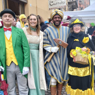 Le maschere cebane alla sfilata di Mondovì