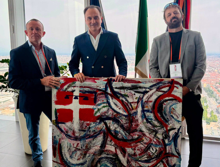 Un dono per il governatore del Piemonte Cirio, l'opera "Giuvan" (Giovanni) di Ivi71 Un dono per il governatore del Piemonte Cirio, l'opera "Giuvan" (Giovanni) di Ivi71