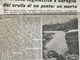 La notizia del crollo del ponte di Caraglio nei giornali dell'epoca