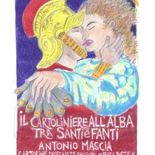 Antonio Mascia in mostra ad Alba con “Il Cartoliniere all’Alba tra Santi e Fanti” Antonio Mascia in mostra ad Alba con “Il Cartoliniere all’Alba tra Santi e Fanti”
