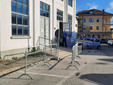 Il centro vaccinale di Palazzo Bertello a Borgo San Dalmazzo questa mattina, lunedì 29 novembre