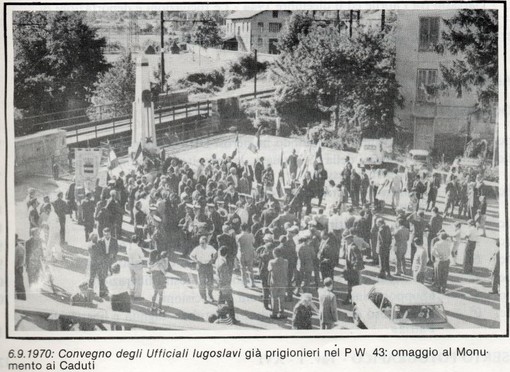 La commemorazione del 1970 con gli ex prigionieri jugoslavi a Garessio