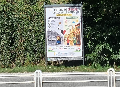 A sostegno del commercio locale: i cartelloni dell’associazione Il Bottegone lungo le vie di Dronero A sostegno del commercio locale: i cartelloni dell’associazione Il Bottegone lungo le vie di Dronero