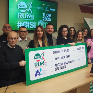 CISL Run: devoluti 9.000 euro all’associazione Autismo Help Cuneo CISL Run: devoluti 9.000 euro all’associazione Autismo Help Cuneo