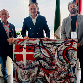 Un dono per il governatore del Piemonte Cirio, l'opera "Giuvan" (Giovanni) di Ivi71