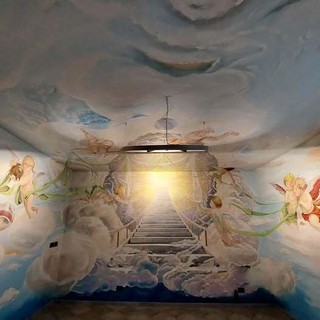 La sala Paradiso presso la Casa del commiato, a Bra