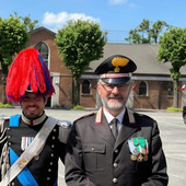 Da sinistra il capitano Giuseppe Santoro e il luogotenente carica speciale Claudio Grosso