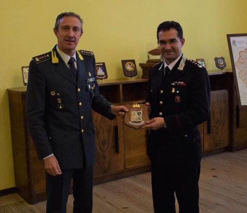Il nuovo comandante dell'Arma della Granda in visita presso il Comando delle Fiamme Gialle a Cuneo