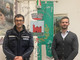 L'agente Dario Sampò con il sindaco Franco Bosio L'agente Dario Sampò con il sindaco Franco Bosio