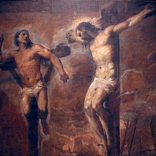 Gesù Cristo e il buon ladrone, olio su tela di Tiziano Vecellio, Pinacoteca Nazionale di Bologna