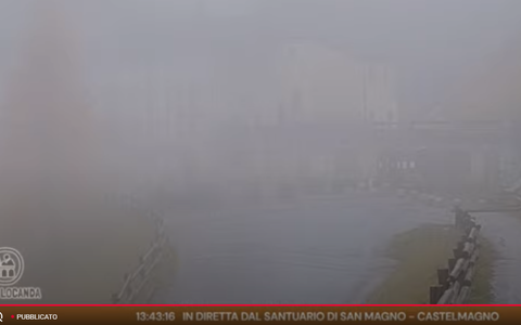Immagine estratta dalla diretta su i-gate.it dal Santuario di Castelmagno