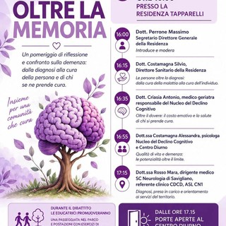 La locandina dell'incontro alla Residenza Tapparelli di Saluzzo