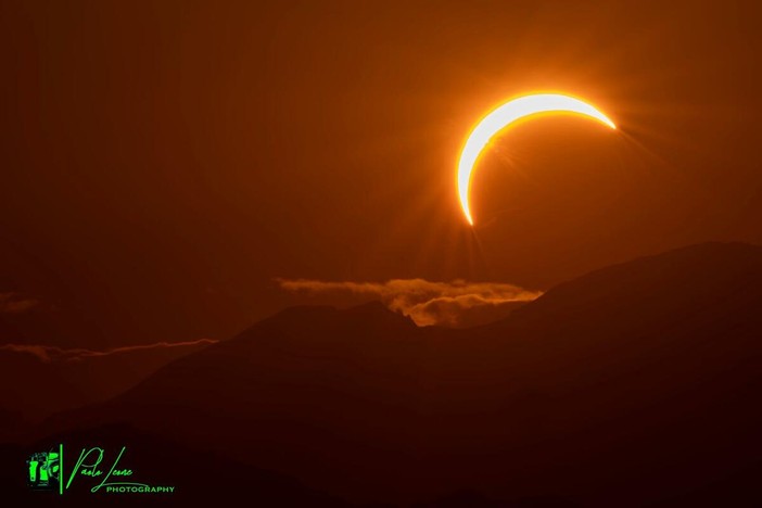 Eclissi solare da Spinetta, foto di Paolo Leone Eclissi solare da Spinetta, foto di Paolo Leone