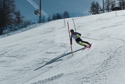 Sci alpino maschile: il limonese Edoardo Saracco è campione italiano Giovani di slalom