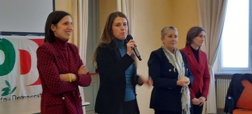 Elly Schlein a Cuneo con Chiara Gribaudo, Patrizia Manassero ed Erica Cosio