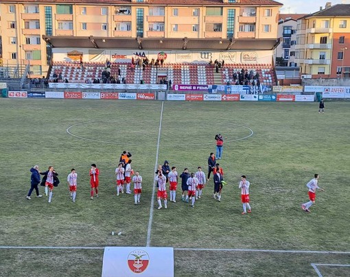 L'esultanza cuneese al termine del match d'andata L'esultanza cuneese al termine del match d'andata