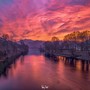 È un buongiorno "di fuoco" sul fiume Po È un buongiorno "di fuoco" sul fiume Po