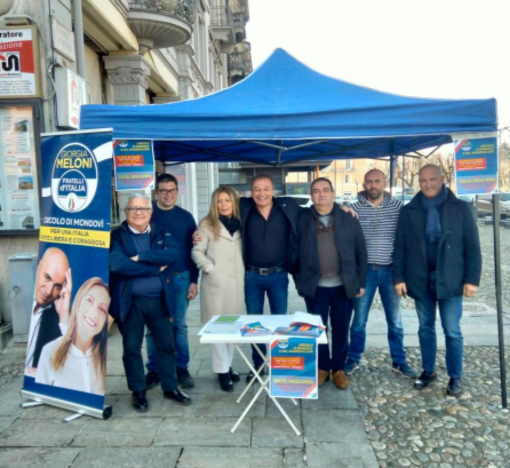 Mondovì, Fratelli d'Italia organizza una serie di gazebo in piazza per incontrare i cittadini