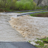 Il punto in cui il Tanaro  è straripato a Farigliano
