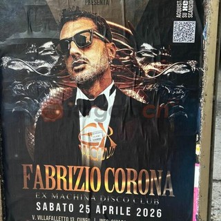 A Cuneo in arrivo "l'ospite più discusso d'Italia": Fabrizio Corona all'Ex Machina Disco Club