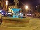 Saluzzo, piazza Garibaldi, la fontana con l'acqua color turchese