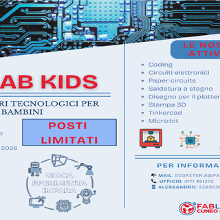 FabLab Kids: a Cuneo torna il laboratorio tecnologico per i giovani