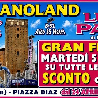 Fossanoland 2026: ultimo giorno a Fossano, gran finale il 5 maggio con sconto su tutte le giostre