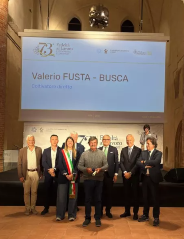 Presente alla premiazione la vicesindaca Beatrice Aimar insieme a Valerio Fusta Presente alla premiazione la vicesindaca Beatrice Aimar insieme a Valerio Fusta