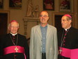 Mons. Natalino Pescarolo, il fratello del neo vescovo Piero Lingua e Mons. Giuseppe Cavallottto