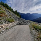 Frane e smottamenti per le intense piogge di ieri ad Argentera: chiusa la strada tra Bersezio e Ferrere