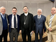 In foto Giovanni Quaglia, Gian Maria Aliberti Gerbotto, il Vescovo Cristiano Bodo, Aldo Alessandro Mola e il capitano Davide Basso