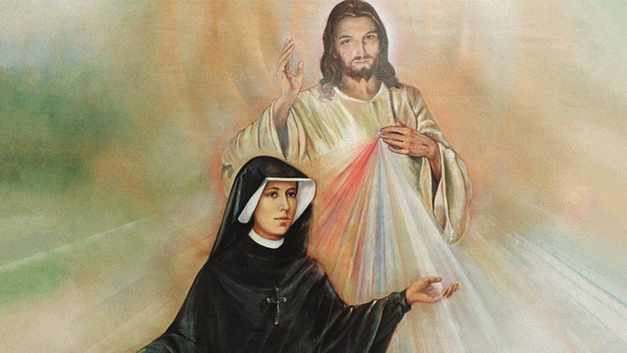 In foto l’immagine di Gesù misericordioso e santa Faustina Kowalska
