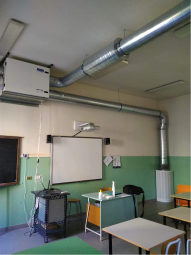 Al Grandis di Cuneo si sperimentano tecnologie per migliorare la qualità dell'aria nelle aule